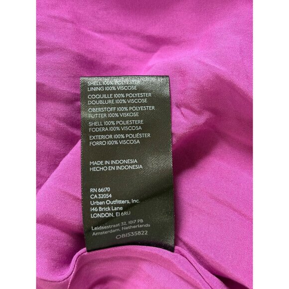 By Anthropologie Deep V-Neck Vibrant Mini Dress Size 4 Purple - Picture 12 of 12